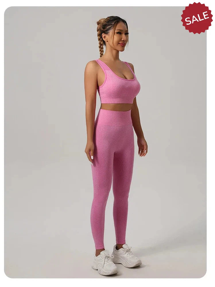 2-Piece Yoga Set: Hollow Back Sports Bra & Hip-Lifting Shorts