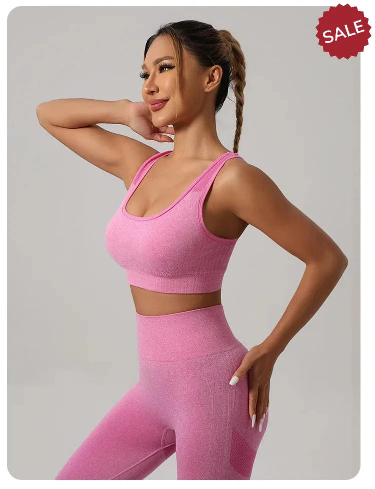 2-Piece Yoga Set: Hollow Back Sports Bra & Hip-Lifting Shorts