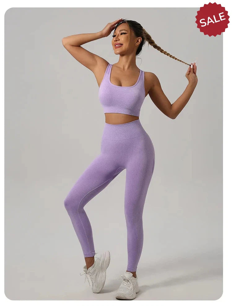 2-Piece Yoga Set: Hollow Back Sports Bra & Hip-Lifting Shorts