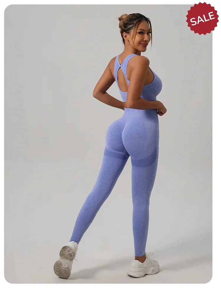 2-Piece Yoga Set: Hollow Back Sports Bra & Hip-Lifting Shorts