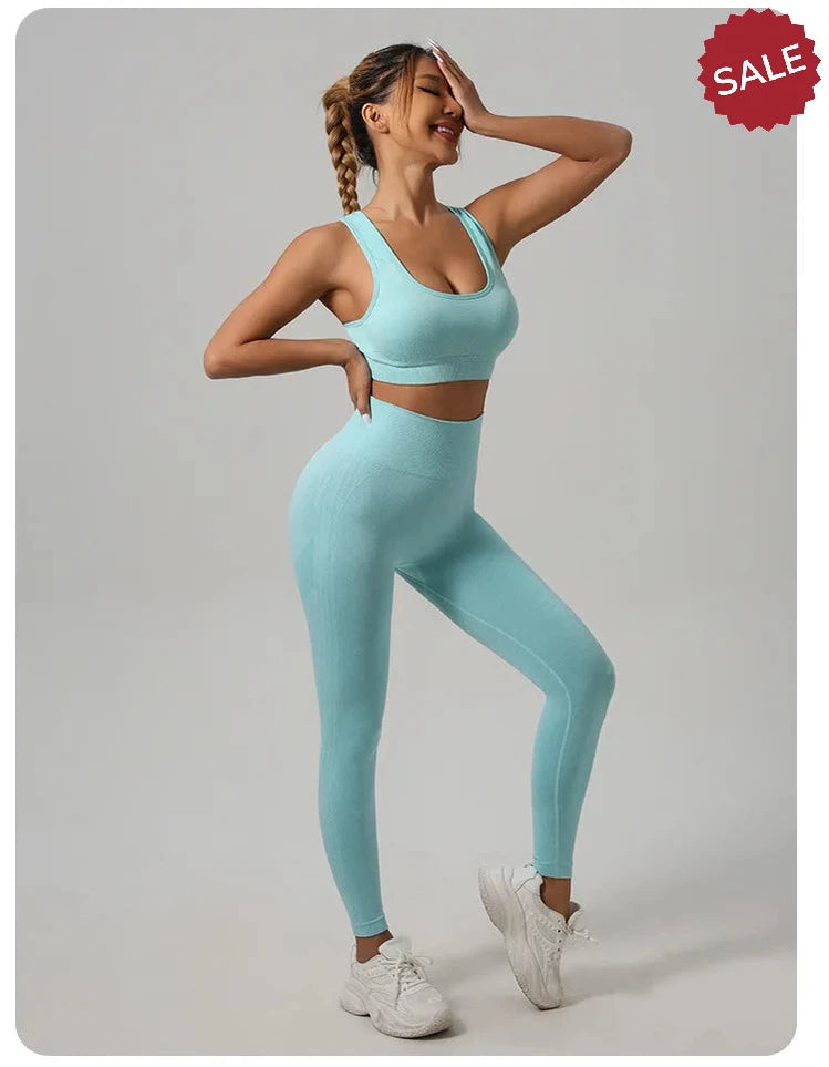 2-Piece Yoga Set: Hollow Back Sports Bra & Hip-Lifting Shorts
