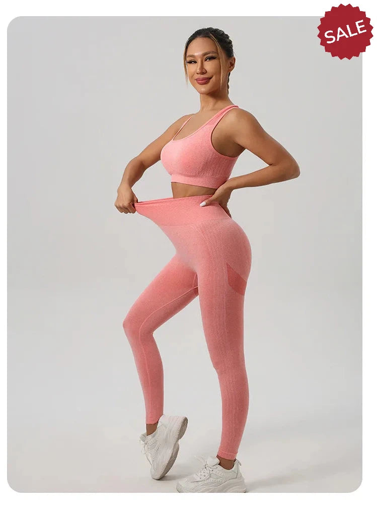 2-Piece Yoga Set: Hollow Back Sports Bra & Hip-Lifting Shorts