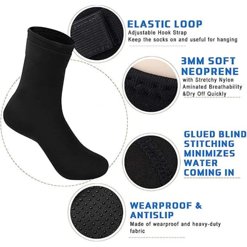 5mm Neoprene Socks – Non-Slip Surf Swimming Fins Socks