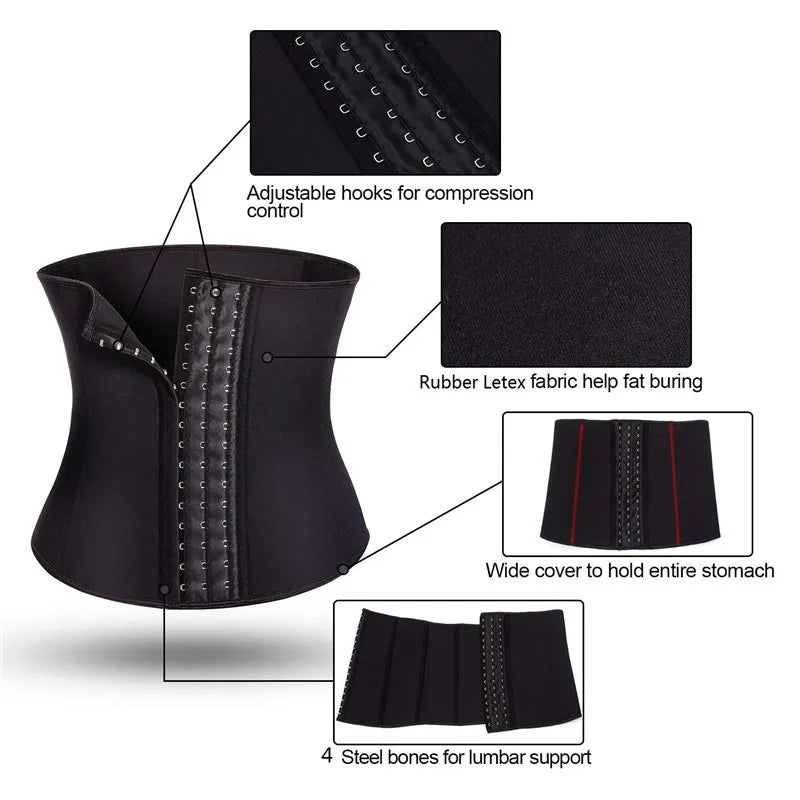 AfruliA Fajas Colombian Girdle Waist Trainer – Double Compression Body Shaper