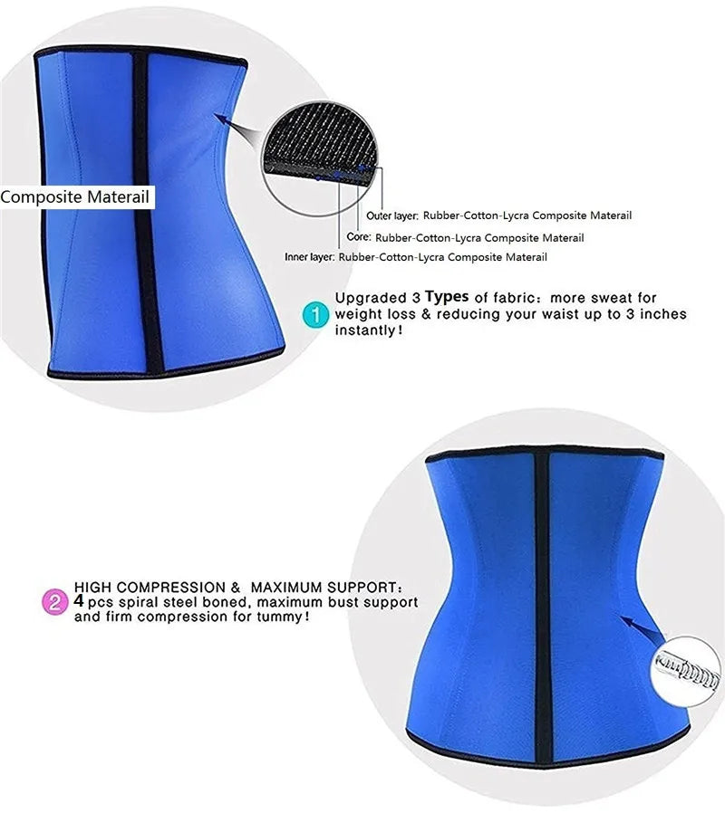 AfruliA Fajas Colombian Girdle Waist Trainer – Double Compression Body Shaper