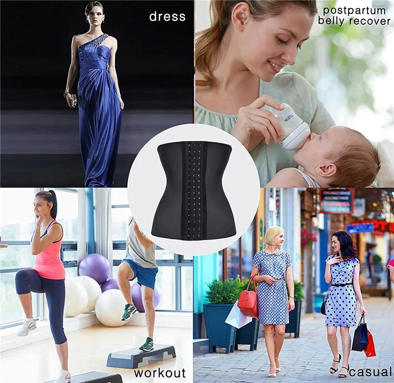 AfruliA Fajas Colombian Girdle Waist Trainer – Double Compression Body Shaper