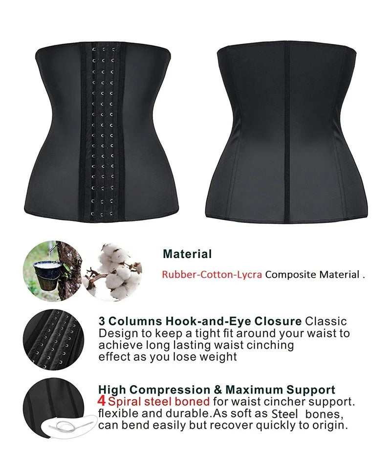 AfruliA Fajas Colombian Girdle Waist Trainer – Double Compression Body Shaper