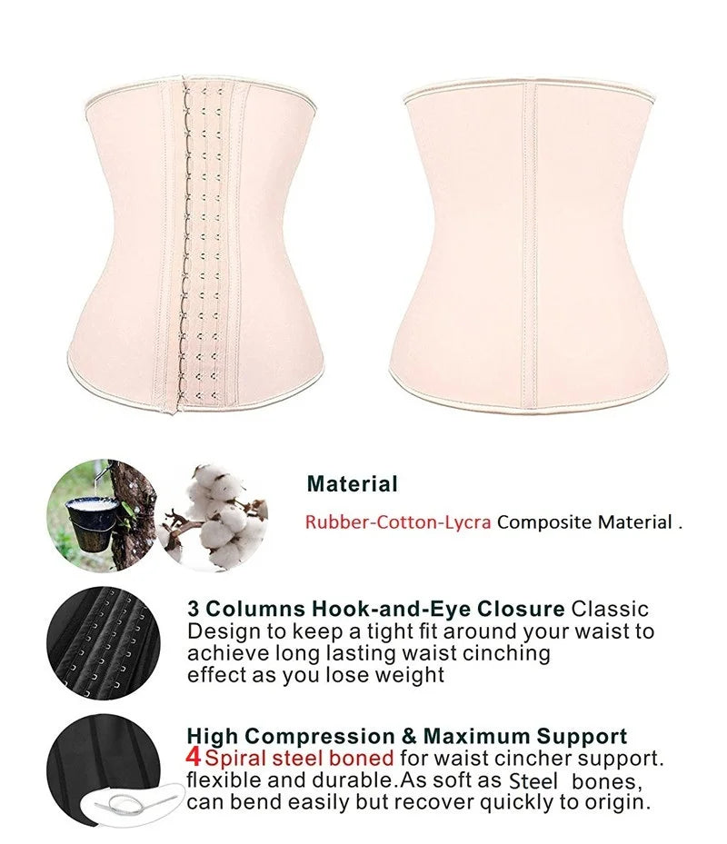 AfruliA Fajas Colombian Girdle Waist Trainer – Double Compression Body Shaper