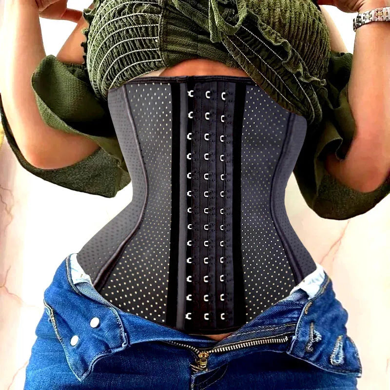 AfruliA Fajas Colombian Girdle Waist Trainer – Double Compression Body Shaper