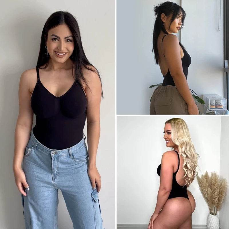 Backless Thong Bodysuit – Seamless Tummy Control Shapewear