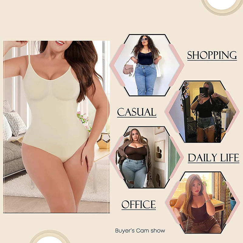 Backless Thong Bodysuit – Seamless Tummy Control Shapewear
