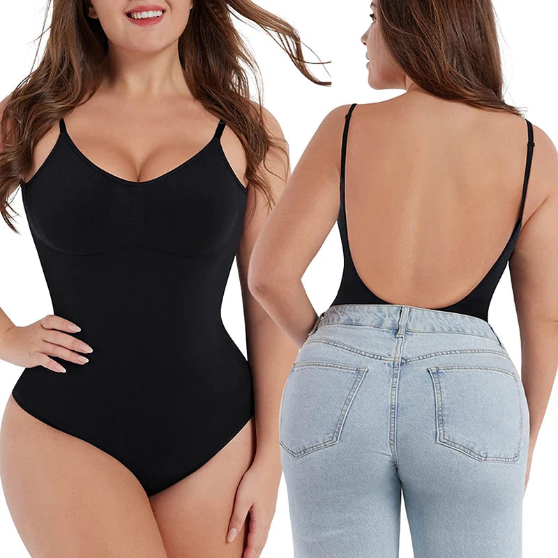 Backless Thong Bodysuit – Seamless Tummy Control Shapewear