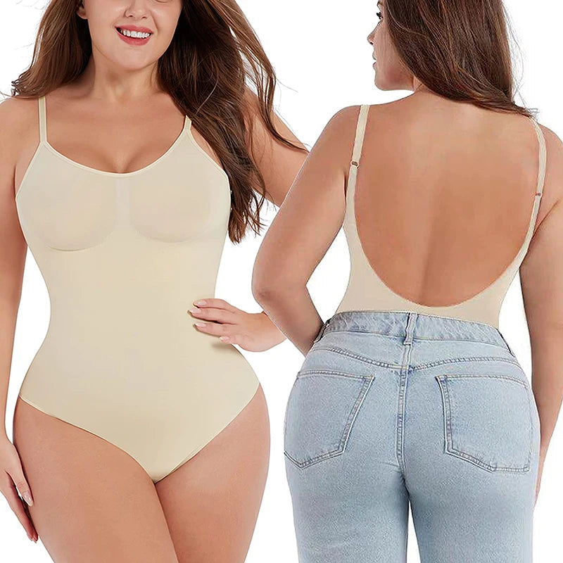 Backless Thong Bodysuit – Seamless Tummy Control Shapewear