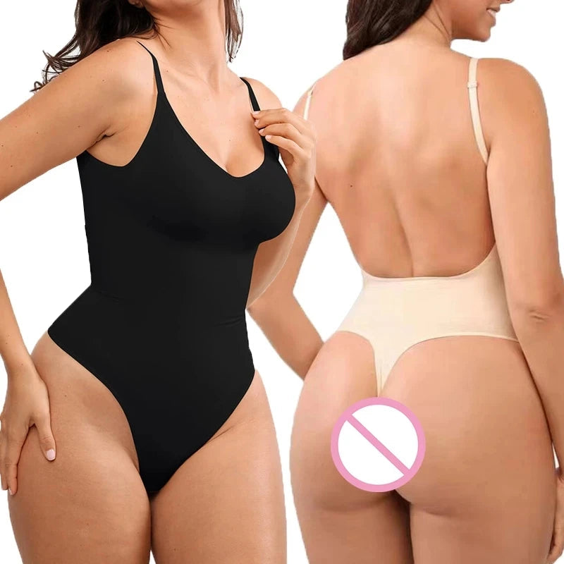 Backless Thong Bodysuit – Seamless Tummy Control Shapewear
