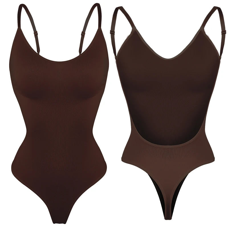 Backless Thong Bodysuit – Seamless Tummy Control Shapewear
