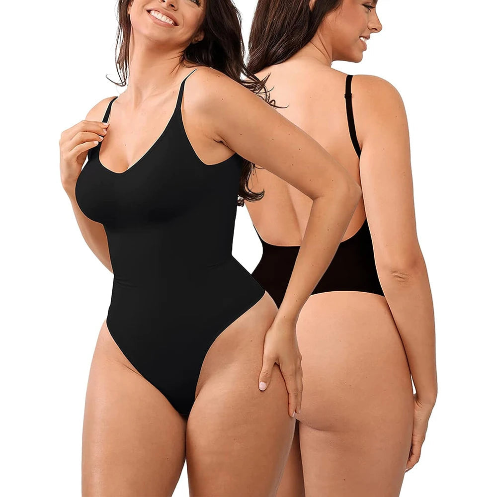 Backless Thong Bodysuit – Seamless Tummy Control Shapewear