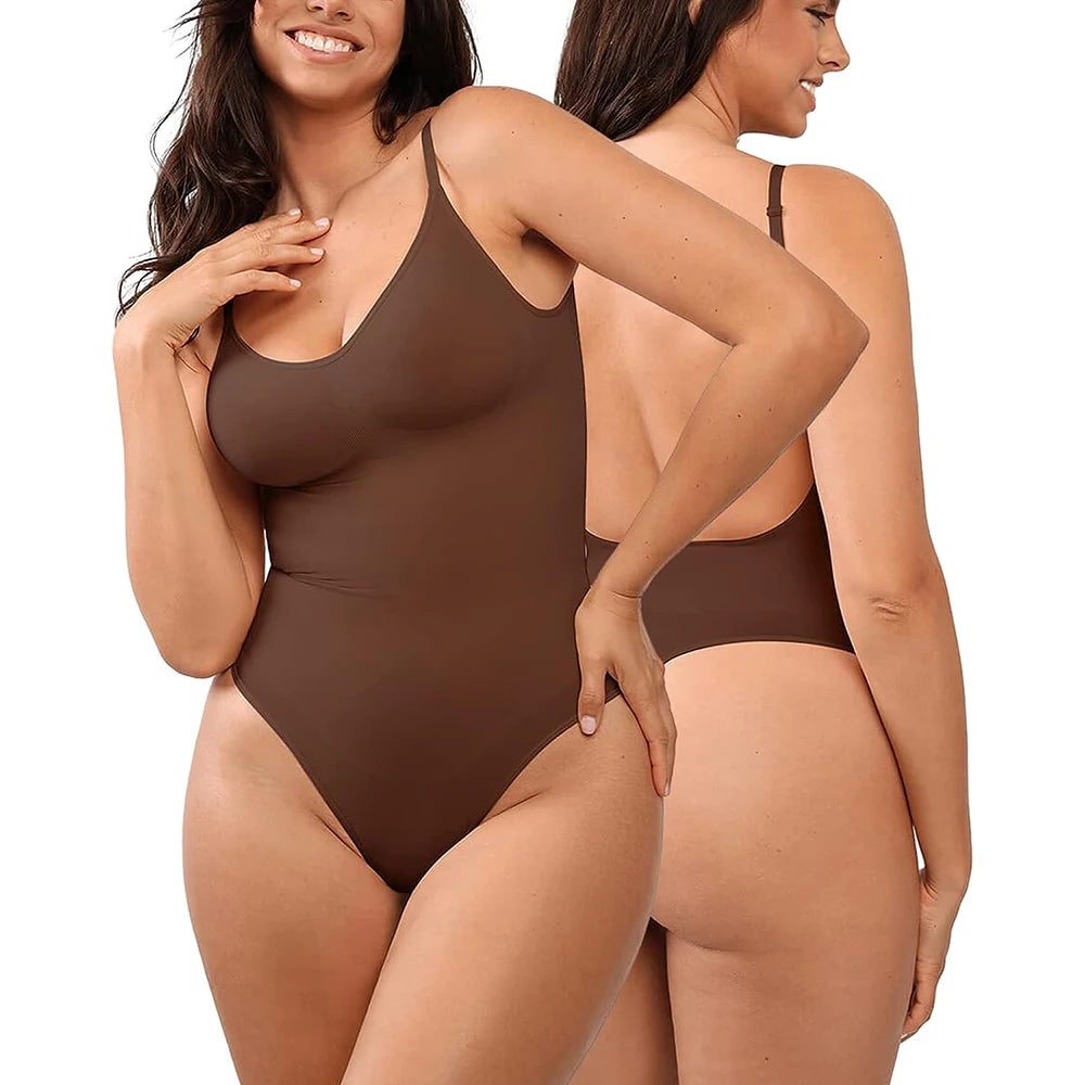 Backless Thong Bodysuit – Seamless Tummy Control Shapewear