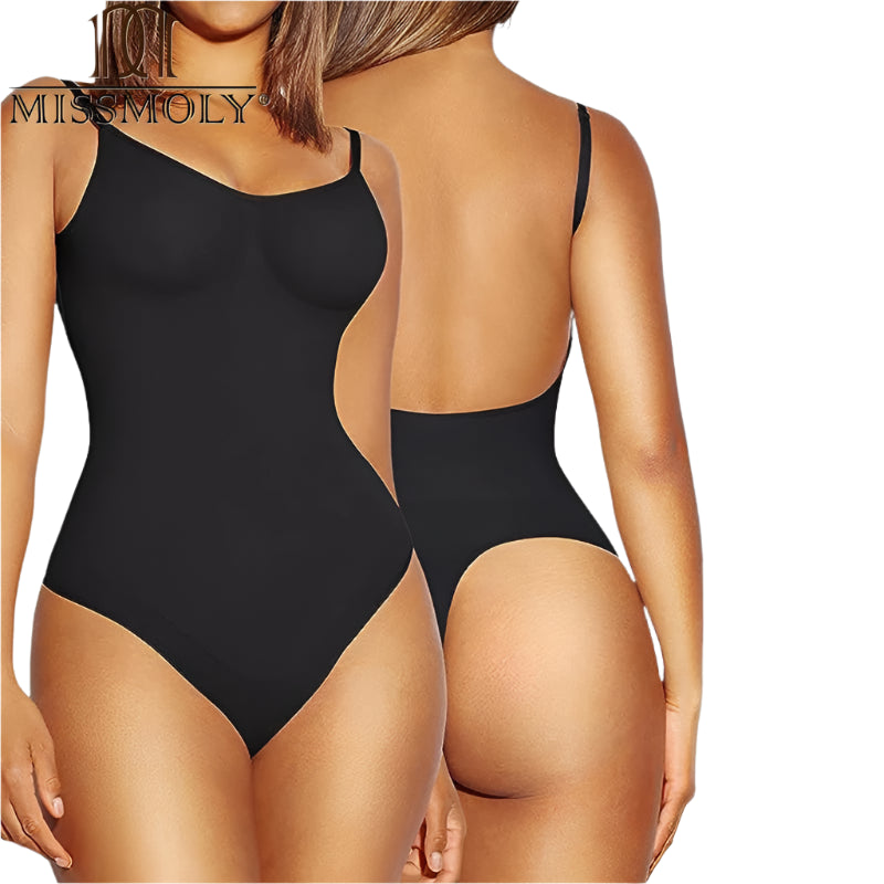 Backless Thong Bodysuit – Seamless Tummy Control Shapewear