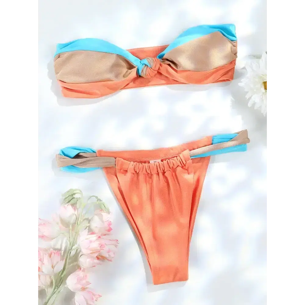 Bandeau Ruffles Bikini Set