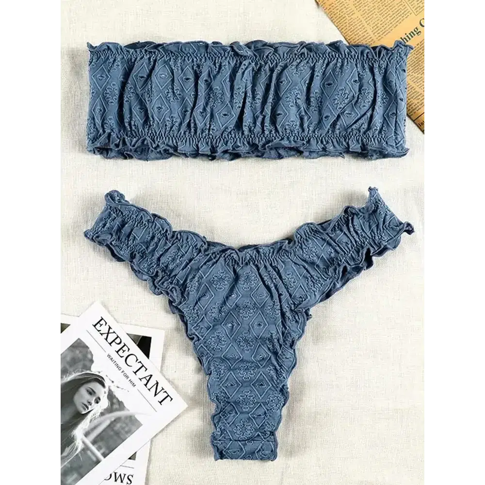 Bandeau Ruffles Bikini Set