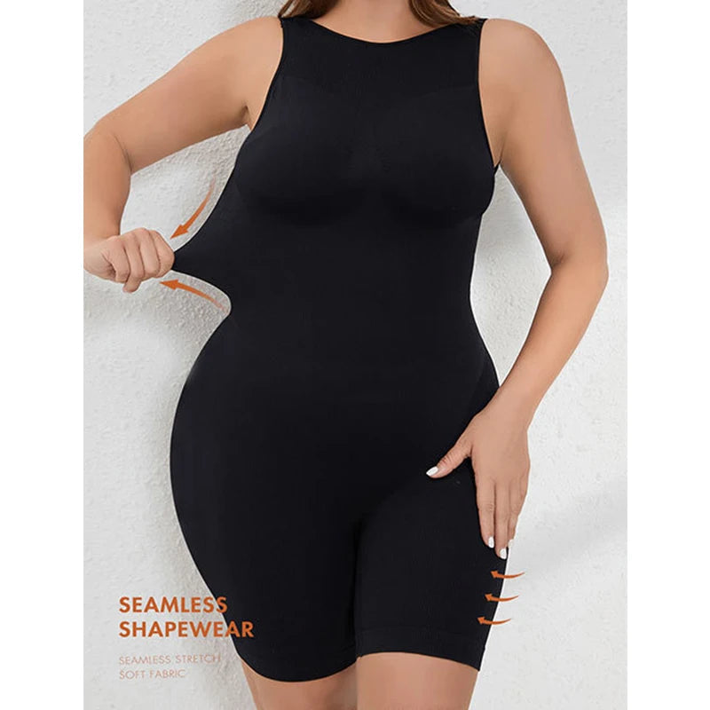BurVogue Women’s Tummy Control Bodysuit – Mid-Thigh Butt Lifter Shapewear Shorts