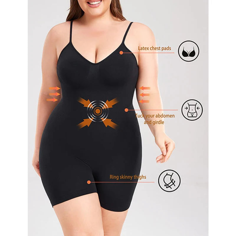BurVogue Women’s Tummy Control Bodysuit – Mid-Thigh Butt Lifter Shapewear Shorts