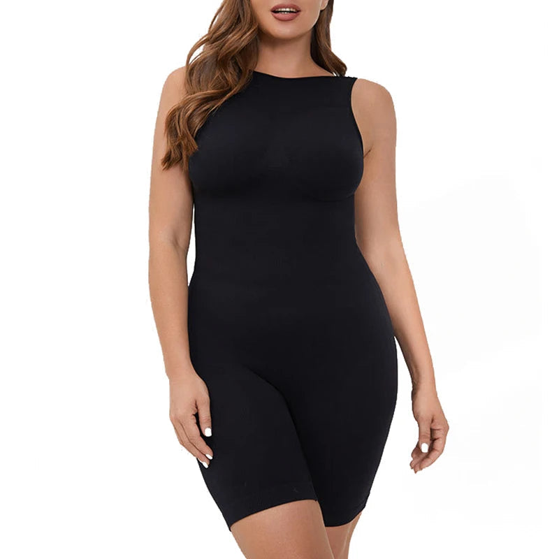 BurVogue Women’s Tummy Control Bodysuit – Mid-Thigh Butt Lifter Shapewear Shorts