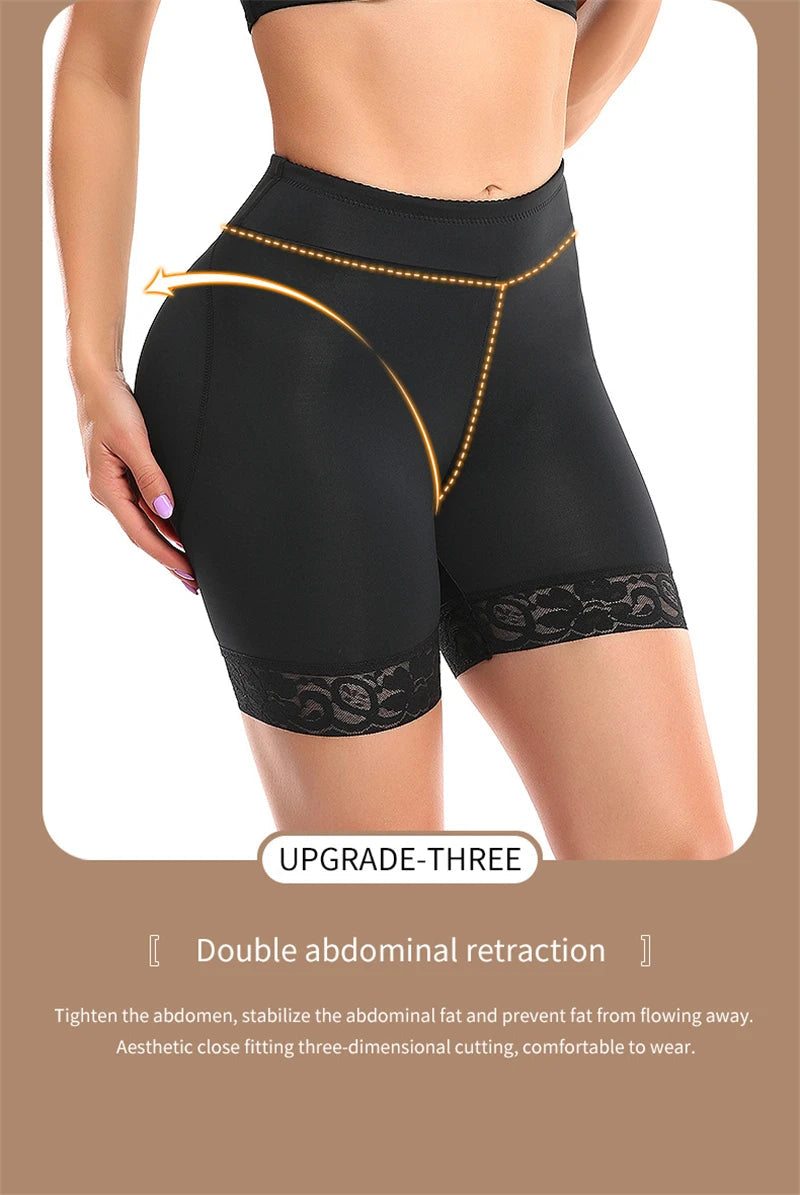 Butt Lifter Shapewear Shorts – Women’s Fake Booty Hip Enhancer Body Shaper