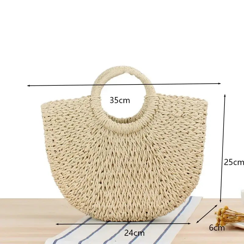 Casual Rattan Shoulder Bag