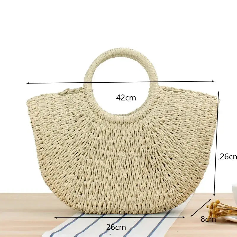 Casual Rattan Shoulder Bag