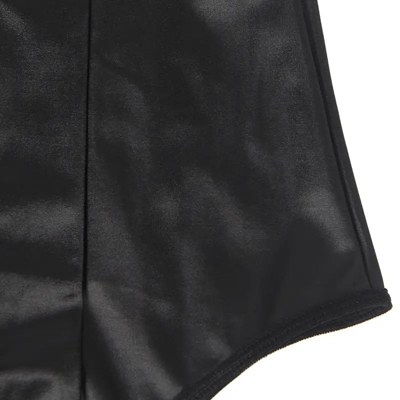 Comeondear Women Metallic Leather Nightdress Plus Size Lingerie