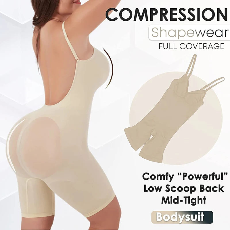 Comfort Seamless Printed Bodysuit – Plus Size Tummy Control Shapewear
