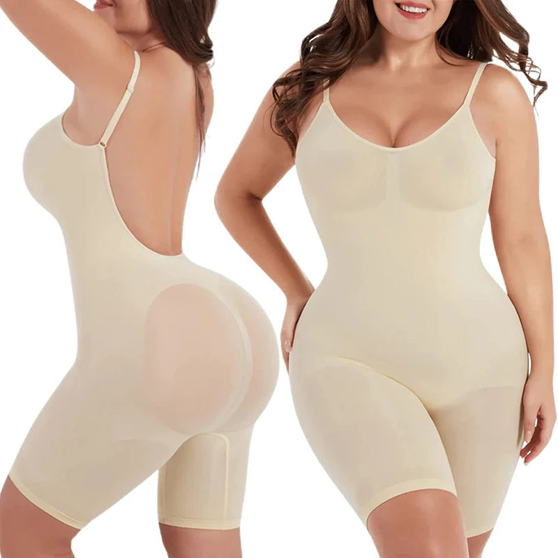Comfort Seamless Printed Bodysuit – Plus Size Tummy Control Shapewear
