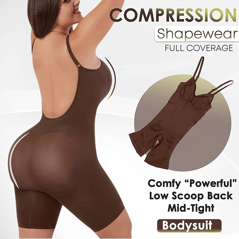 Comfort Seamless Printed Bodysuit – Plus Size Tummy Control Shapewear