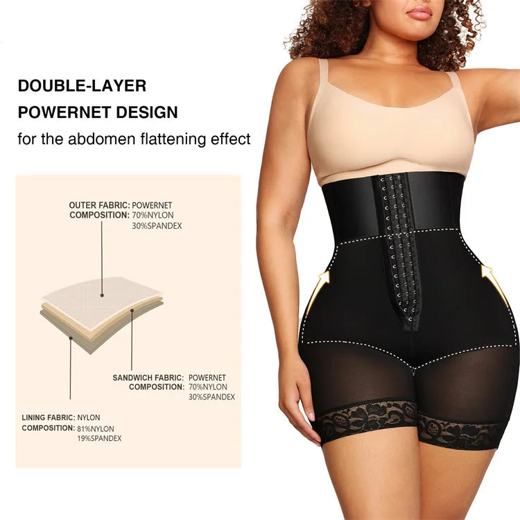 Fajas Colombiana 3-Boned Sculpting Girdle – Slimming Butt Lifter Shaping Shorts