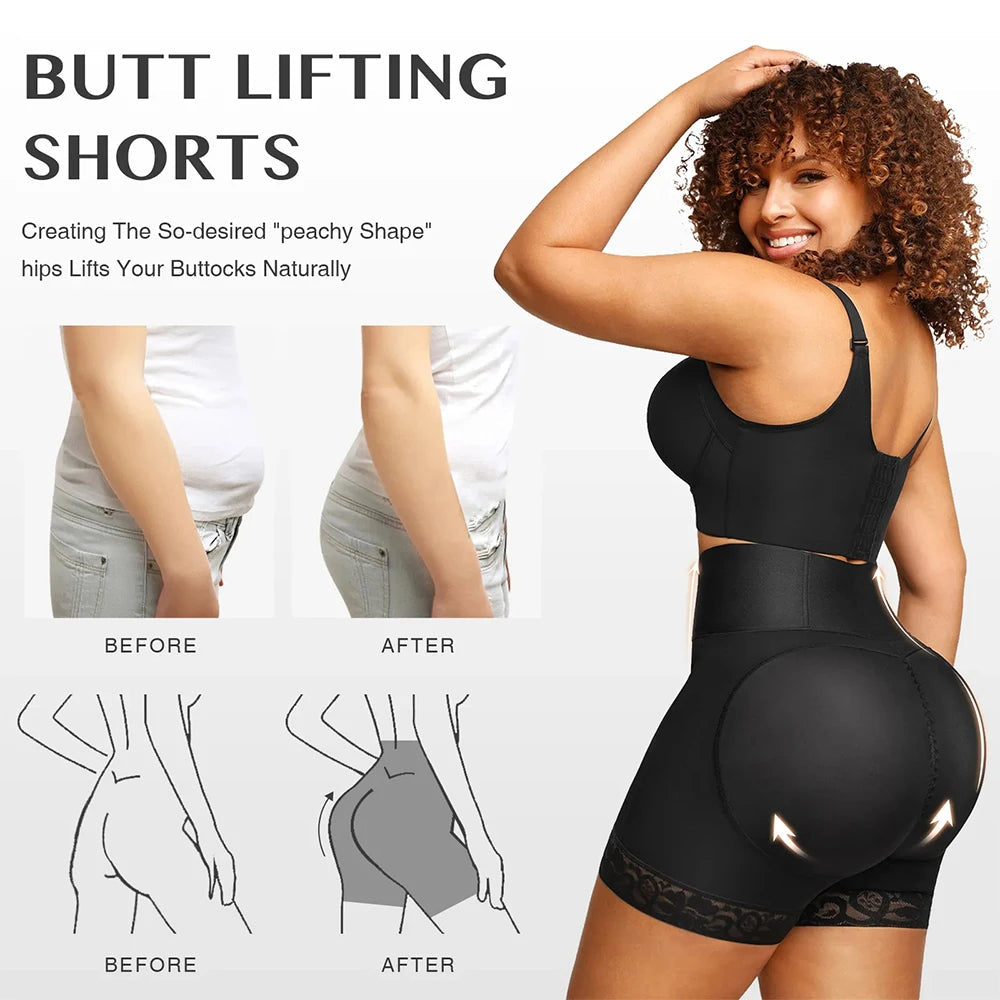 Fajas Colombiana 3-Boned Sculpting Girdle – Slimming Butt Lifter Shaping Shorts