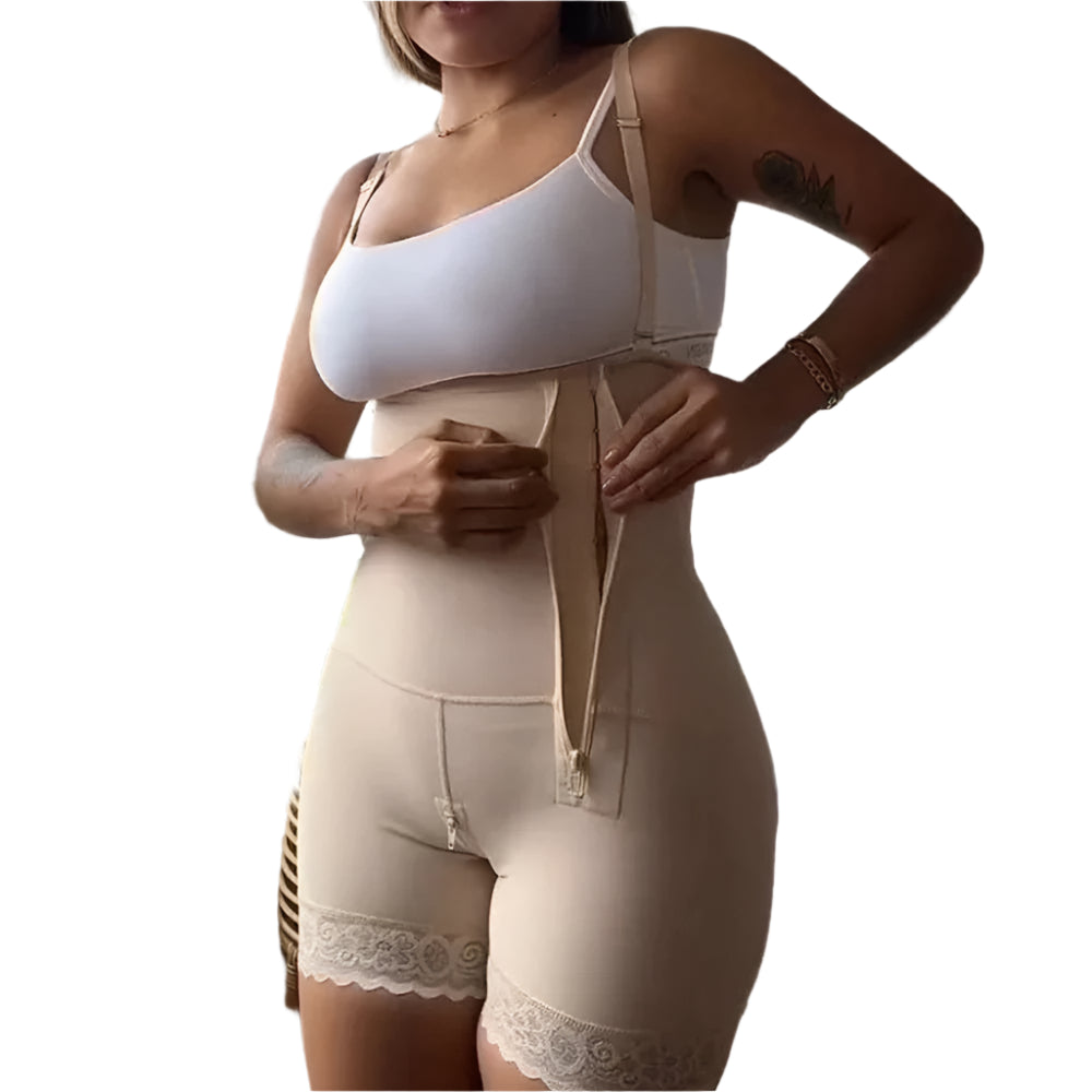 Fajas Colombianas Side Zipper Waist Trainer Butt-Lifting Shapewear