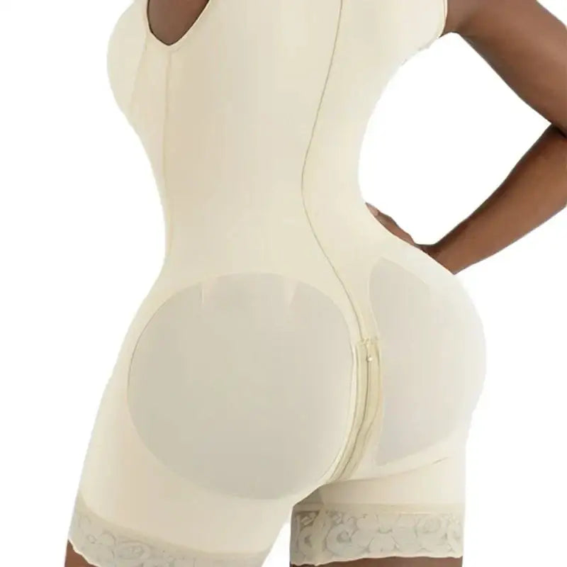 Fajas High-Compression Shapewear Bodysuit with Brooches – Ideal for Daily and Post-Surgical Use