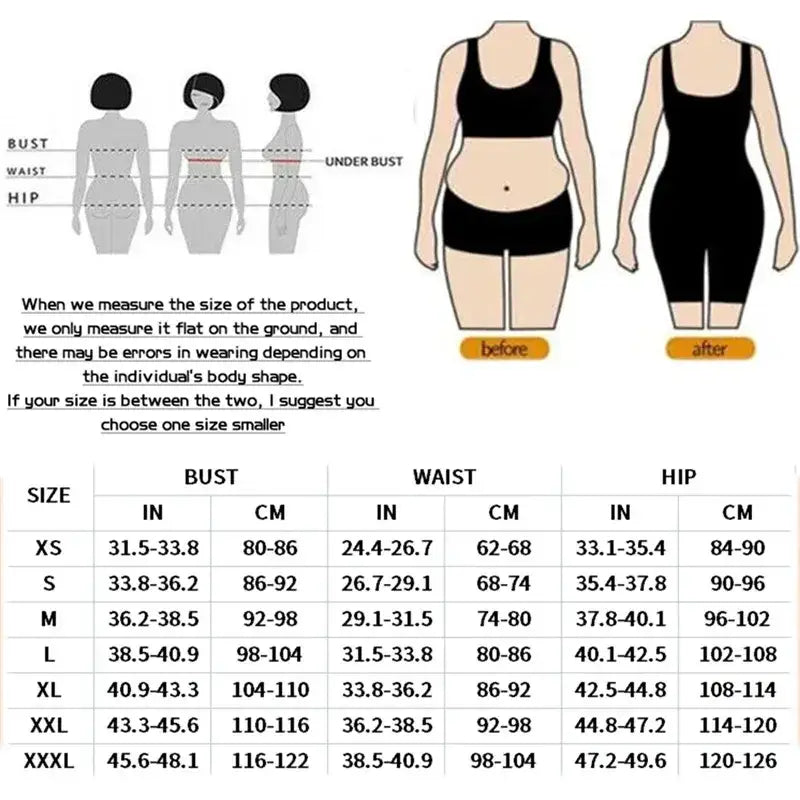 Fajas High-Compression Shapewear Bodysuit with Brooches – Ideal for Daily and Post-Surgical Use