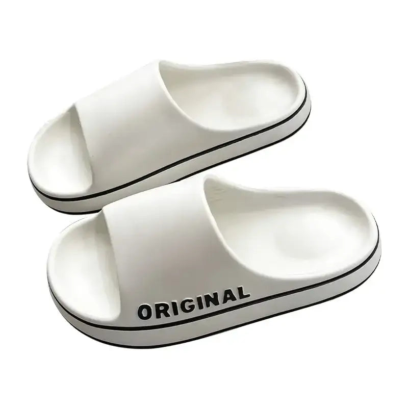 Feslishoet Letter Slippers - Solid Color Anti-Slip Beach Slides
