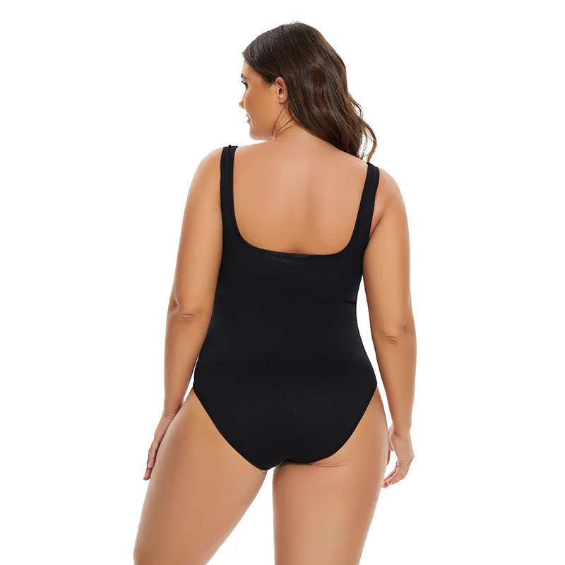 GUUDIA Ribbed Tummy Control Jumpsuit – Daily Shaper Bodysuit with Open Crotch