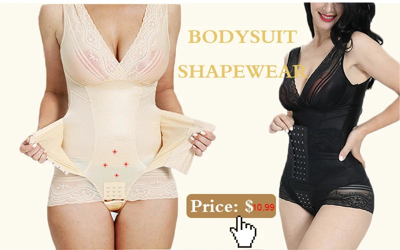 GUUDIA Ribbed Tummy Control Jumpsuit – Daily Shaper Bodysuit with Open Crotch