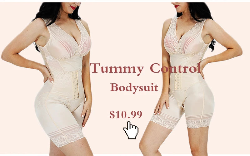 GUUDIA Ribbed Tummy Control Jumpsuit – Daily Shaper Bodysuit with Open Crotch