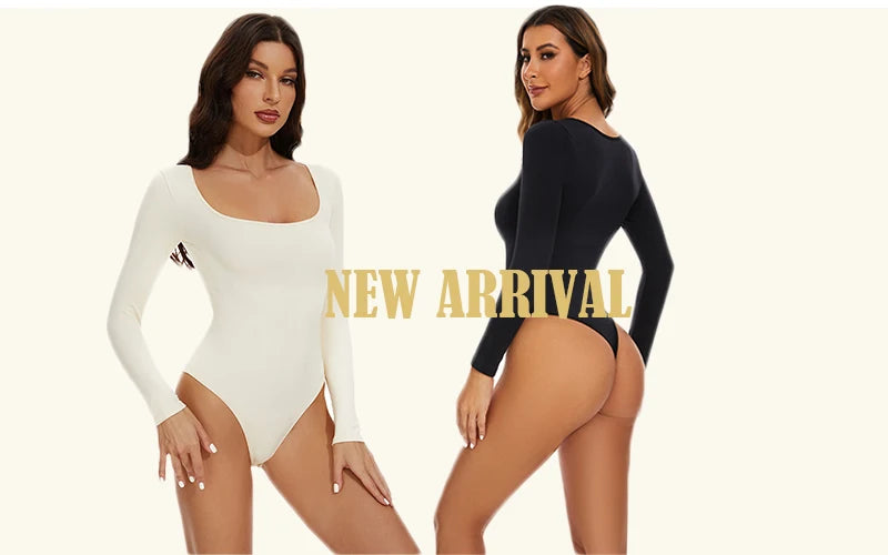 GUUDIA Ribbed Tummy Control Jumpsuit – Daily Shaper Bodysuit with Open Crotch