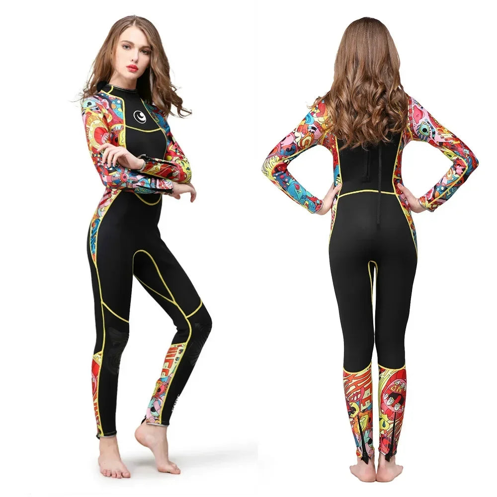 HISEA 3mm Women’s Neoprene Wetsuit with Colour Stitching
