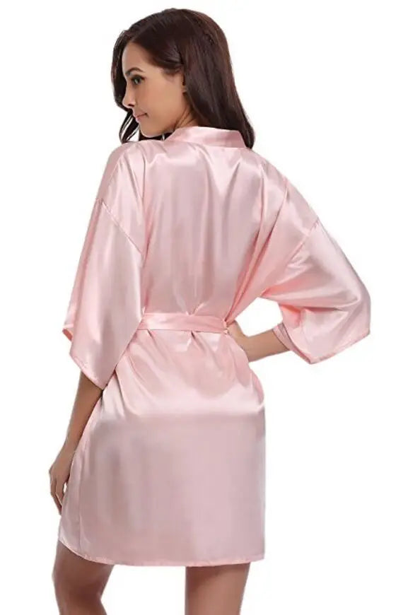 RB032 2018 New Silk Kimono Robe Bathrobe