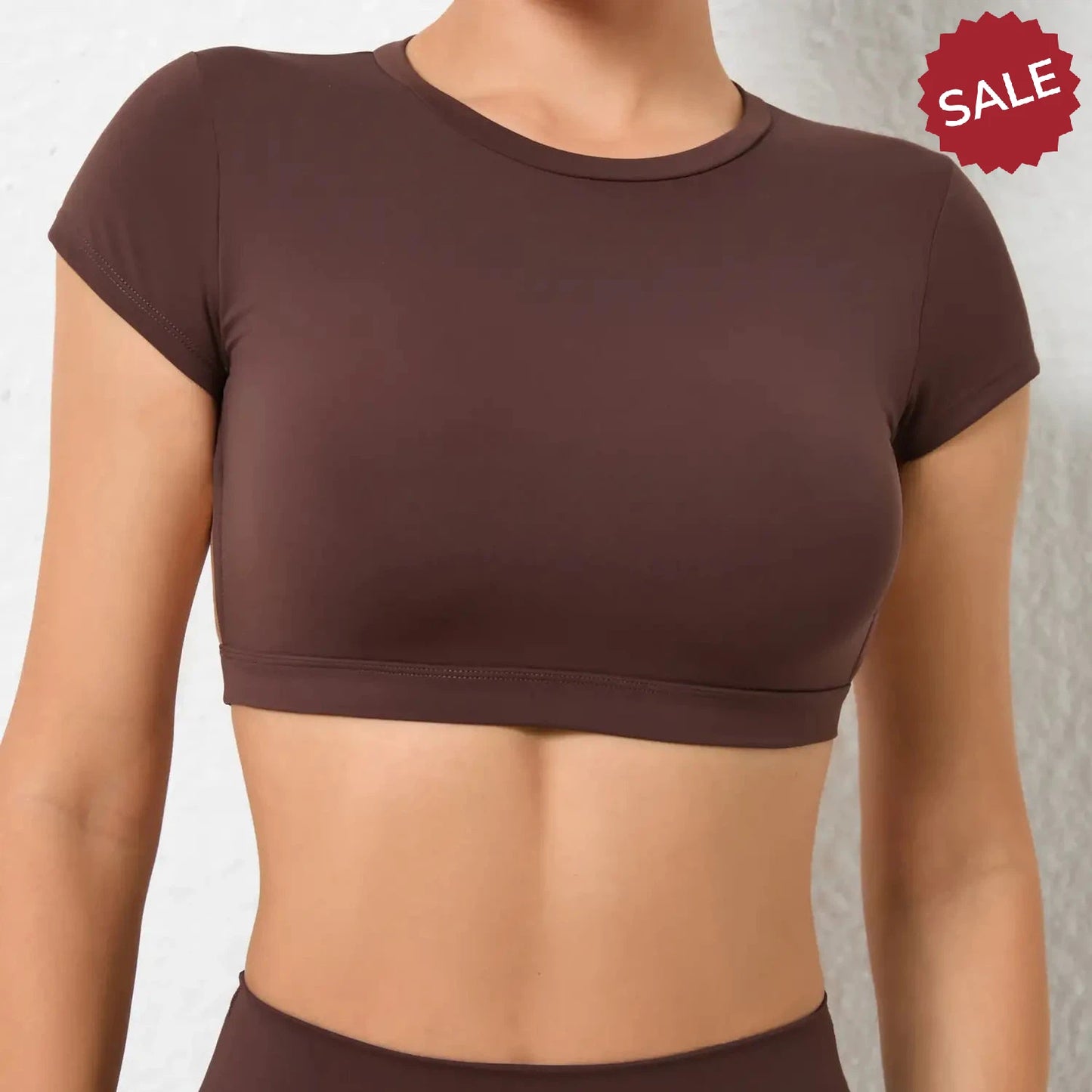Hearuisavy Sports Shirts – Breathable Backless Workout Crop Tops