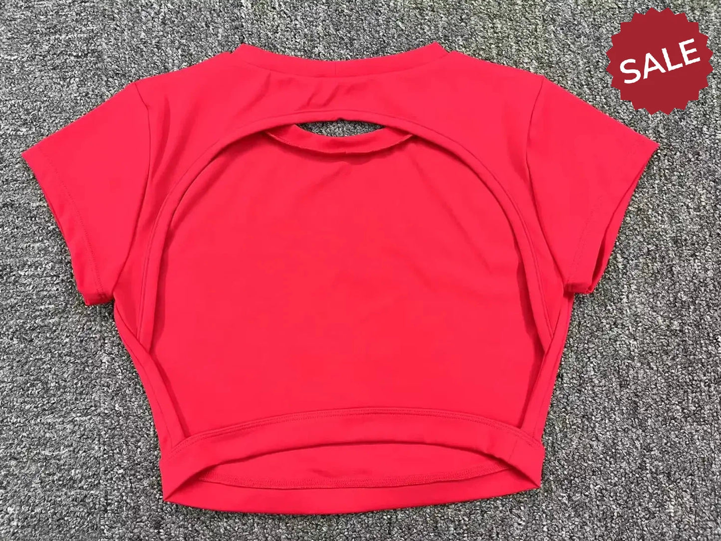 Hearuisavy Sports Shirts – Breathable Backless Workout Crop Tops