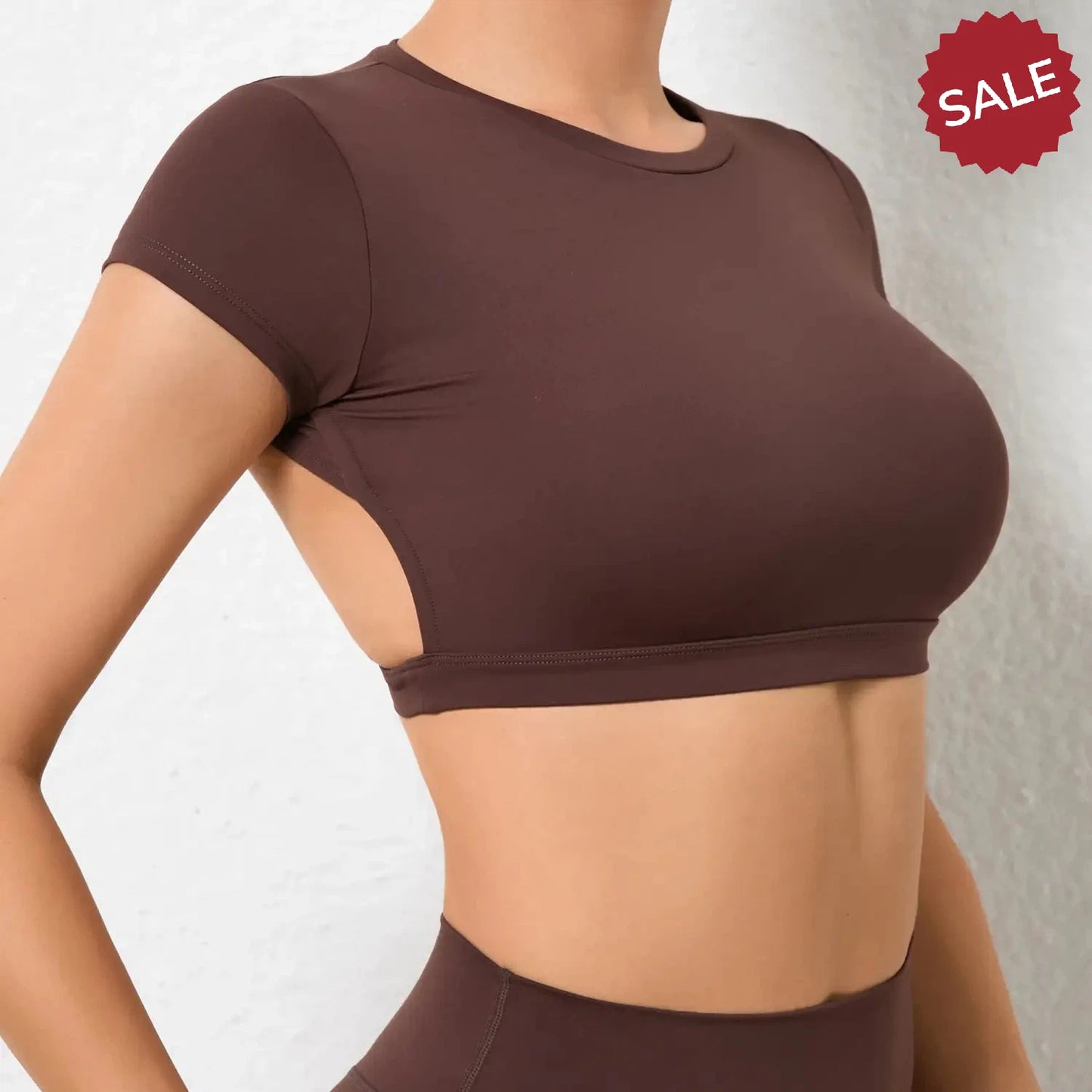 Hearuisavy Sports Shirts – Breathable Backless Workout Crop Tops