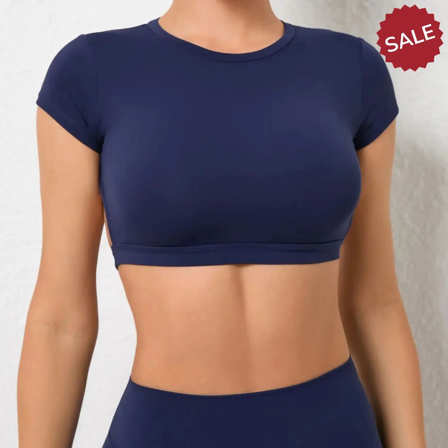 Hearuisavy Sports Shirts – Breathable Backless Workout Crop Tops